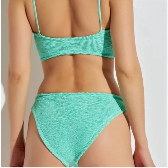NWT • Hunza G Misty Bikini in Metallic Mint - Picture 8 of 14